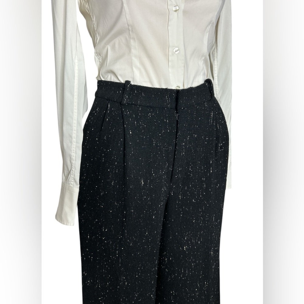 80’s Donna Karan high waisted wool wide leg trousers with matching hat - Picture 5 of 16